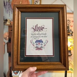Vintage Country/Cozy/CottageCore Framed Wall Accent
